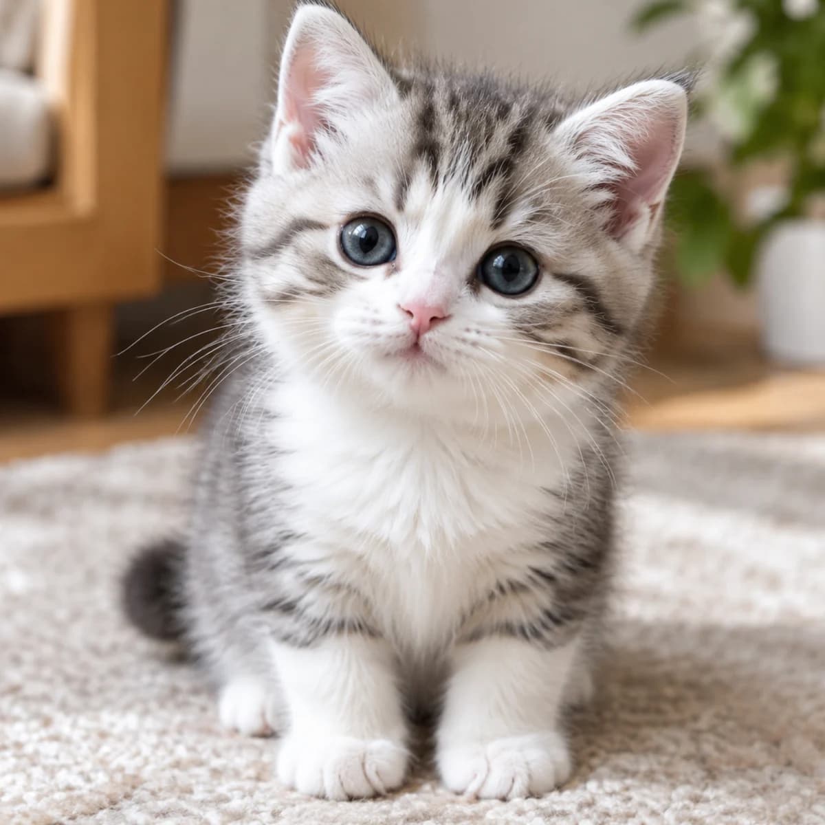 A photographic image of a kitten basking in warm sunlight